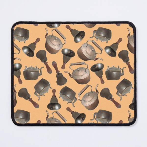 Item preview, Antique Bells and Copper Kettles on Apricot designed and sold by Art in My Loft.