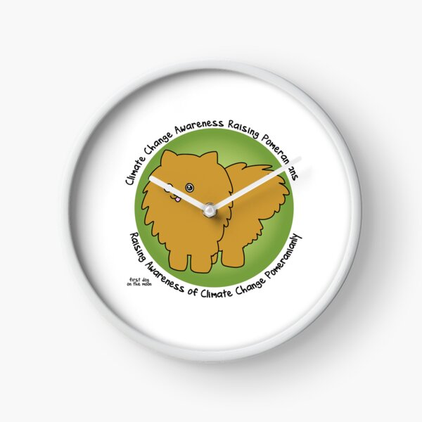 Climate Change Awareness Raising Pomeranians Clock