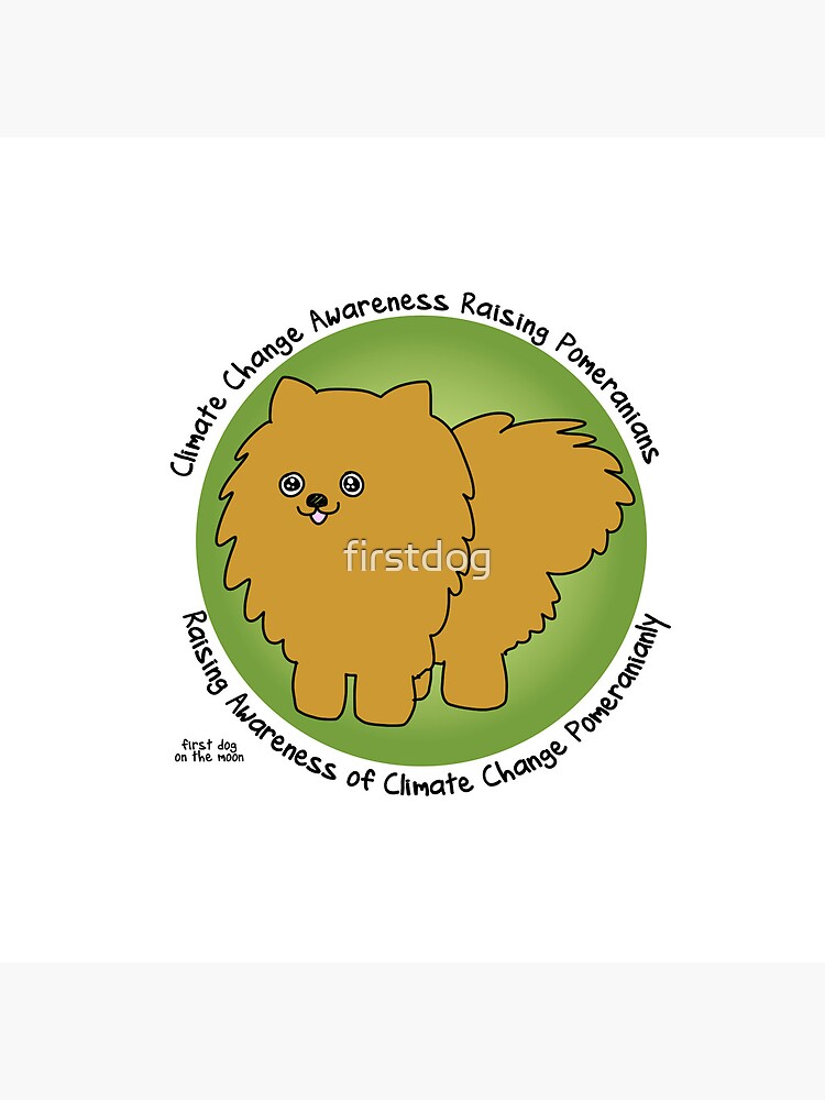 Thumbnail 4 of 4, Clock, Climate Change Awareness Raising Pomeranians designed and sold by firstdog.