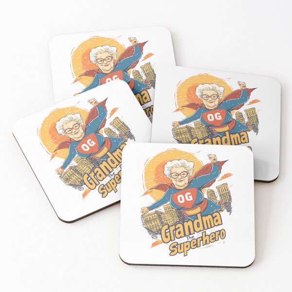 Item preview, "OG" Superhero Grandma Cartoon Illustration designed and sold by ThreadQuirk.