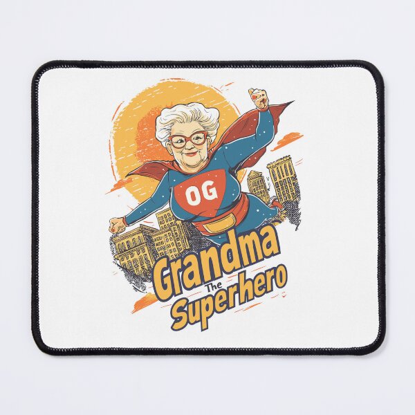 Item preview, "OG" Superhero Grandma Cartoon Illustration designed and sold by ThreadQuirk.