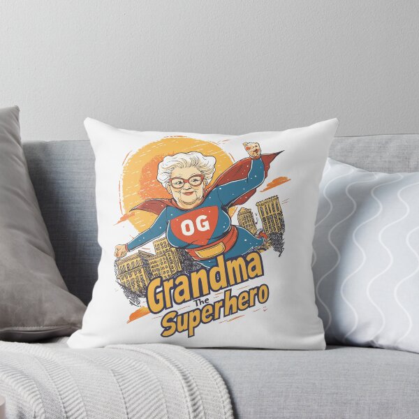 Item preview, "OG" Superhero Grandma Cartoon Illustration designed and sold by ThreadQuirk.