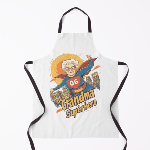 Item preview, "OG" Superhero Grandma Cartoon Illustration designed and sold by ThreadQuirk.