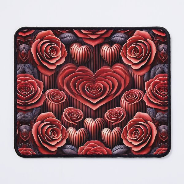 Item preview, Deep 3D Heart Illusion with Realistic Red Roses designed and sold by Meta2Physical.