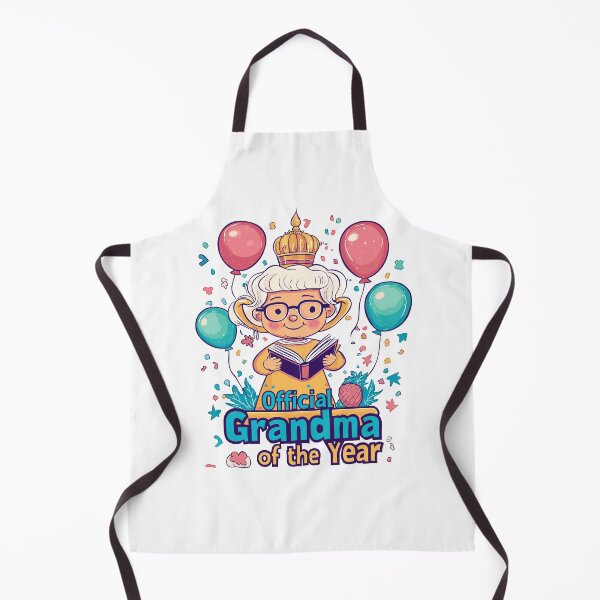 Item preview, Fun "Official Grandma of the Year" with Balloons and Crown designed and sold by ThreadQuirk.