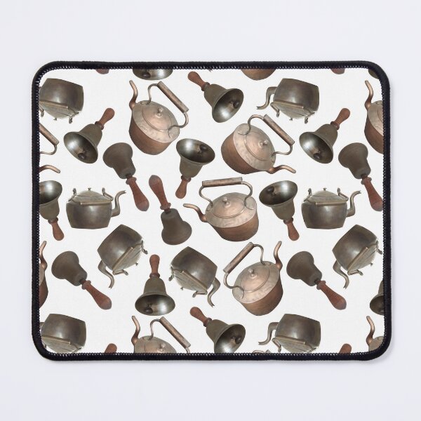 Item preview, Antique Bells and Copper Kettles on White designed and sold by Art in My Loft.