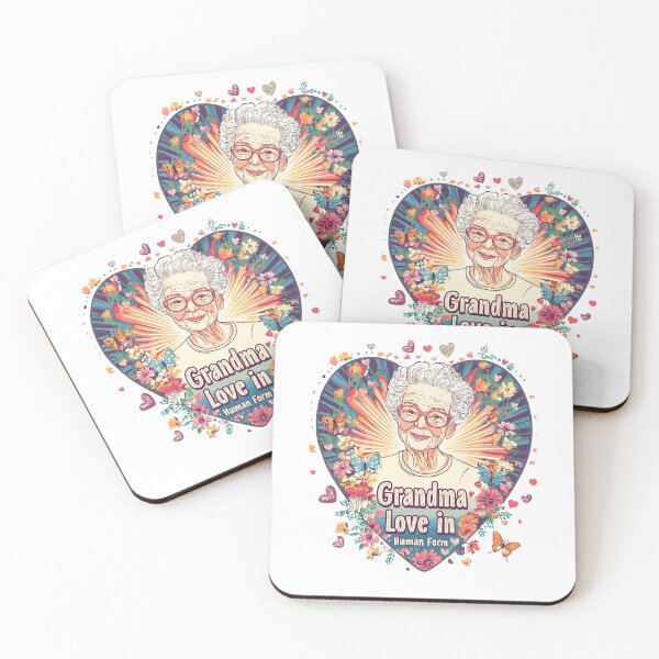 Item preview, Heartfelt "Grandma Love in Human Form" Floral and Butterfly Art designed and sold by ThreadQuirk.