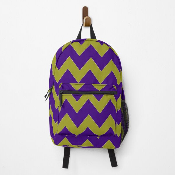 Item preview, Warm Hugs, Cool Zigs! Olive Green and Violet Cozy Winter Zigzag Pattern designed and sold by IraNiva.