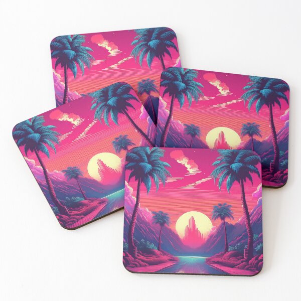 Item preview, Neon Sunset Paradise - Retro 80s Tropical Vibes designed and sold by RaiyaTees.