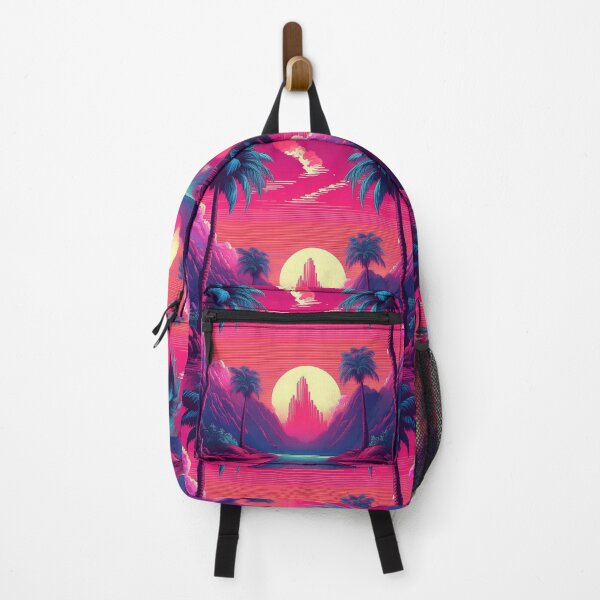 Item preview, Neon Sunset Paradise - Retro 80s Tropical Vibes designed and sold by RaiyaTees.