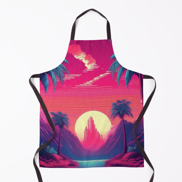 Item preview, Neon Sunset Paradise - Retro 80s Tropical Vibes designed and sold by RaiyaTees.