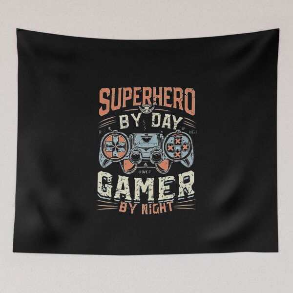 Item preview, Superhero by Day, Gamer by Night - For Superhero Lovers, Gamers, and Comic Fans Living the Day and Night Geek Culture, Gaming Life, and Superhero Vibes designed and sold by love3617.
