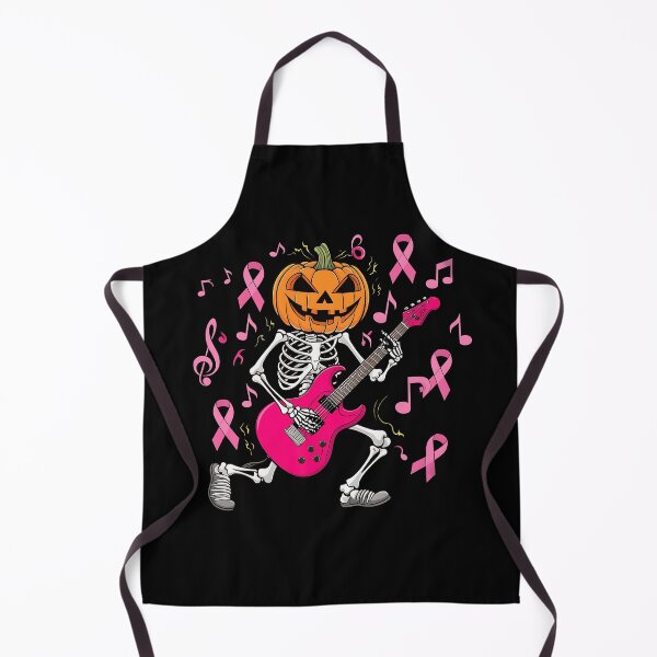 Item preview, Pumpkin Funny Skeleton Guitar Breast Cancer Awareness designed and sold by Hotshots Design.