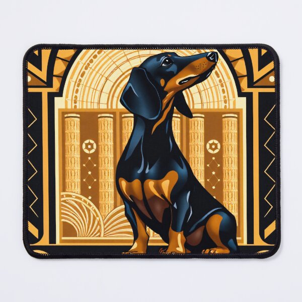 Item preview, Art Deco Dog Graceful Dachshund Portrait designed and sold by Cute-Cuddles.