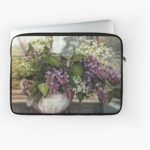 Lilacs in the window Laptop Sleeve