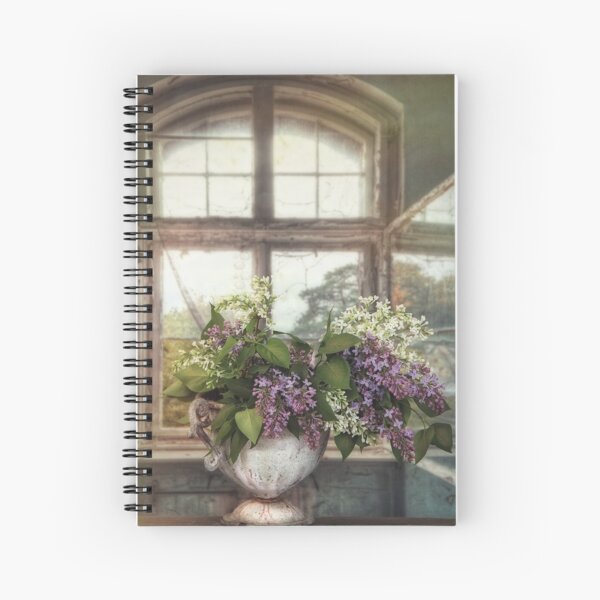 Lilacs in the window Spiral Notebook