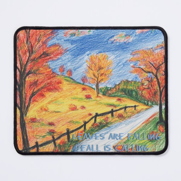 Item preview, Whimsical Fall Crayon Art | Cozy Autumn Leaves | Hand-Drawn Seasonal Decor | Vibrant Fall Colors | Kids Art Style designed and sold by myfavoritesm4.
