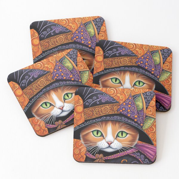 Item preview, Kitten dressed as a Witch for Halloween designed and sold by Colin Bentham.