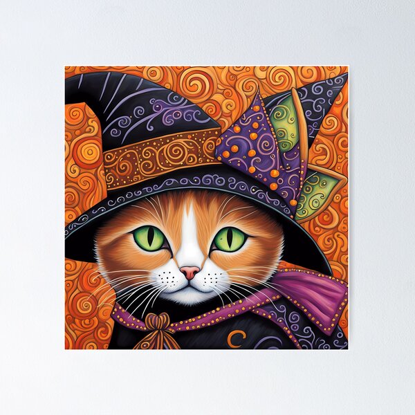 Item preview, Kitten dressed as a Witch for Halloween designed and sold by Colin Bentham.