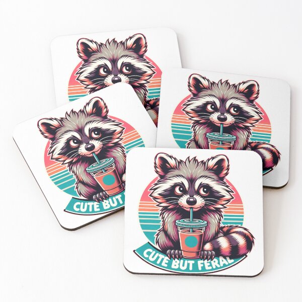 Item preview, Cute But Feral Racoon designed and sold by Ginngers.