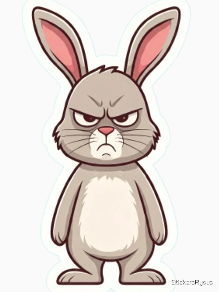 Thumbnail 6 of 6, Pullover Hoodie, Grumpy Rabbit designed and sold by StickersRyous.