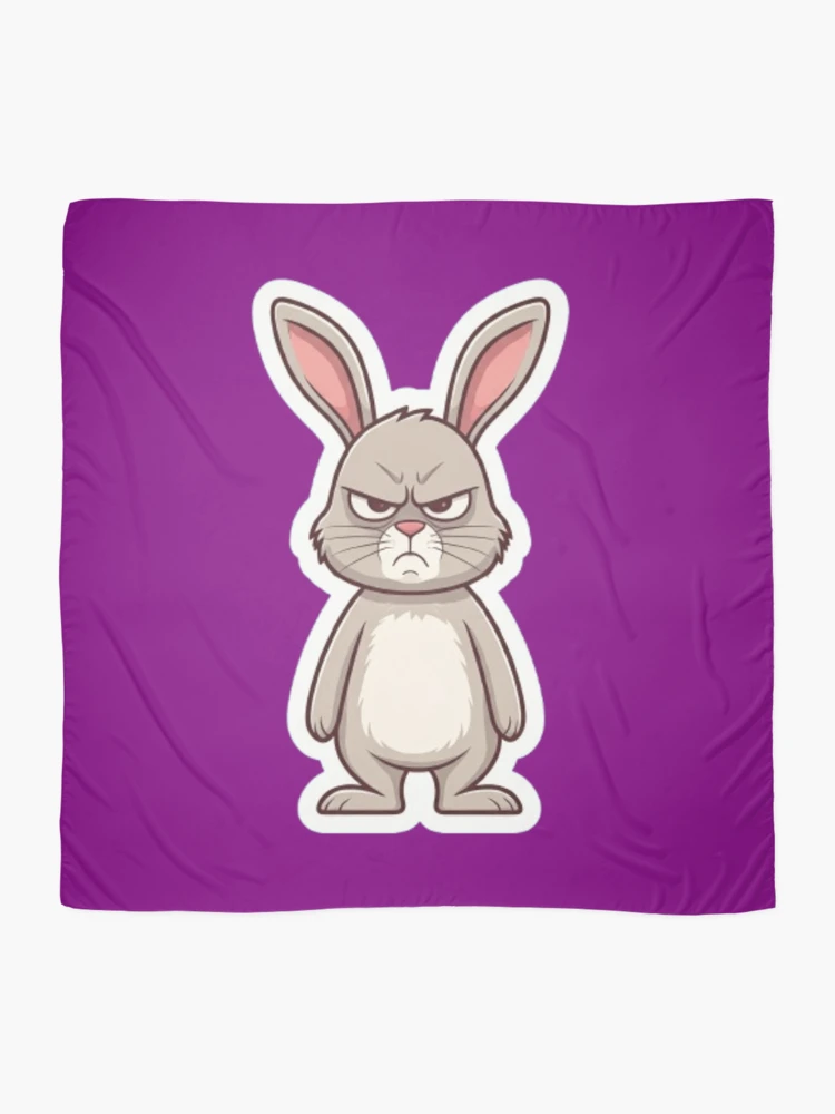 Thumbnail 2 of 3, Scarf, Grumpy Rabbit designed and sold by StickersRyous.