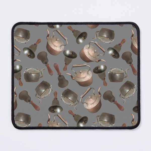 Item preview, Antique Bells and Copper Kettles on Grey designed and sold by Art in My Loft.