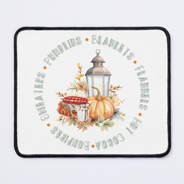 Item preview, Fall Design with pumpkin, blankets, and hot cocoa designed and sold by DotMoCreations.