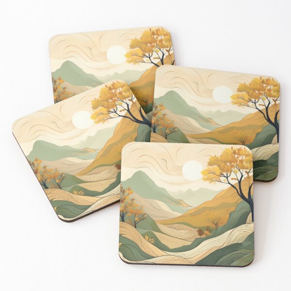 Item preview, Autumn River Flowing Through Hills – Serene Nature designed and sold by RaiyaTees.