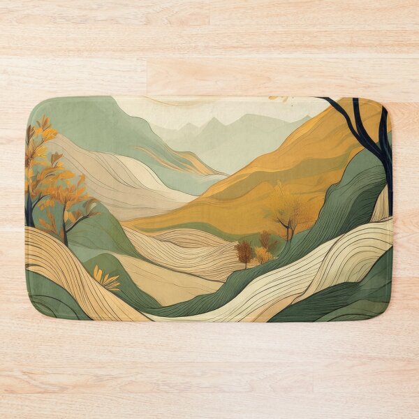 Item preview, Autumn River Flowing Through Hills – Serene Nature designed and sold by RaiyaTees.