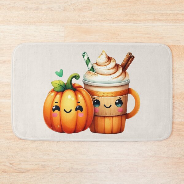Item preview, Cute Watercolor Pumpkin and Pumpkin Spice Latte designed and sold by GVibezPadel.