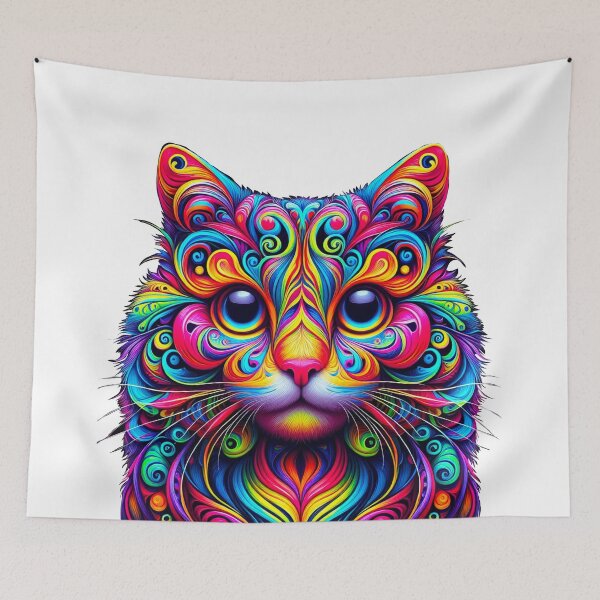Item preview, Beautiful trippy cat designed and sold by Osher-BioArt.