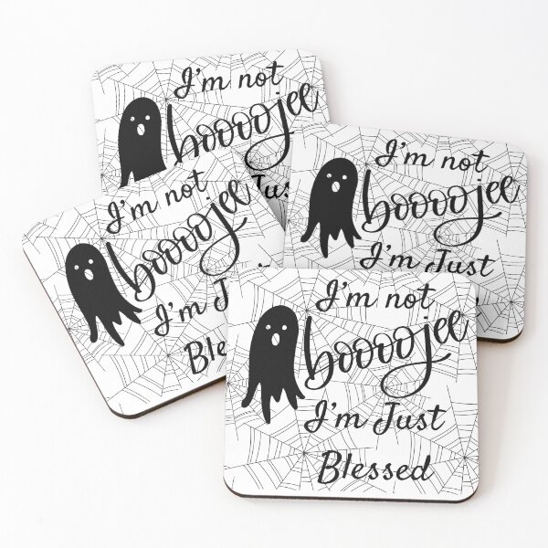 Item preview, I'm Not Booojie, I'm Just Blessed Ghost with Spiderwebs designed and sold by DotMoCreations.