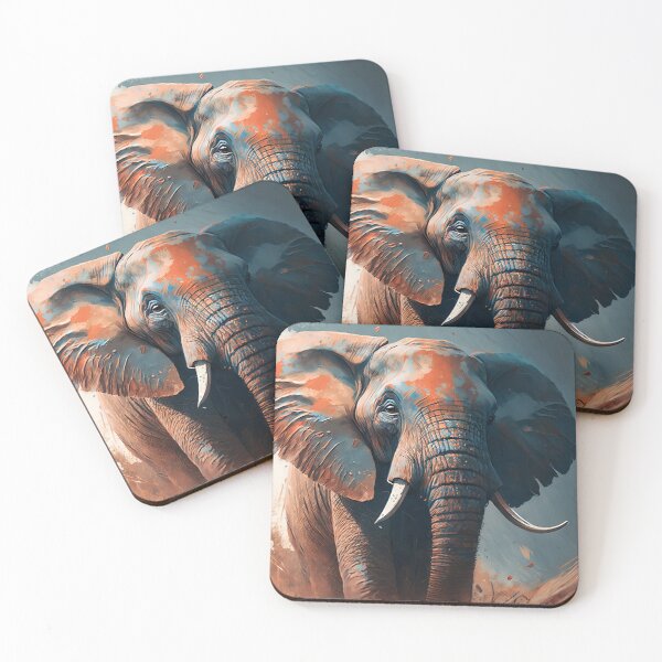Item preview, Majestic Elephant in Bold Brushstrokes designed and sold by AdamesArtStudio.