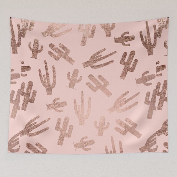 Item preview, Modern rose gold cactus pattern on blush pink by Girly Trend designed and sold by GirlyTrend.