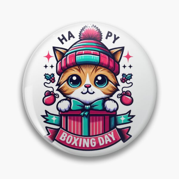 Item preview, A cute cat wish you a Happy boxing day  designed and sold by Coollzone.