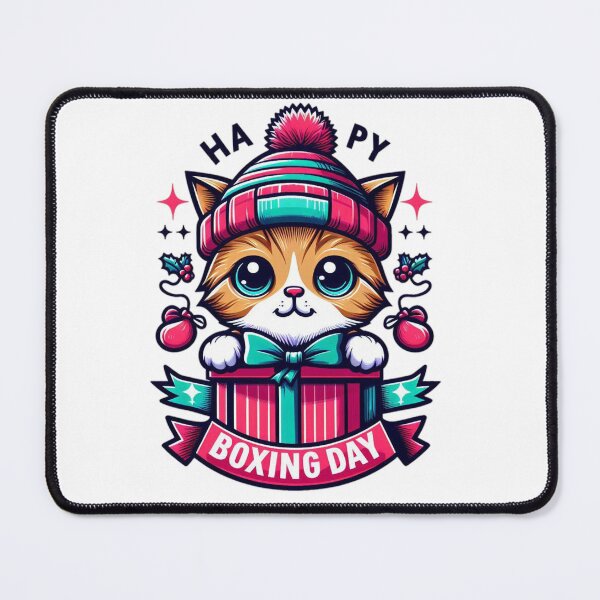 Item preview, A cute cat wish you a Happy boxing day  designed and sold by Coollzone.