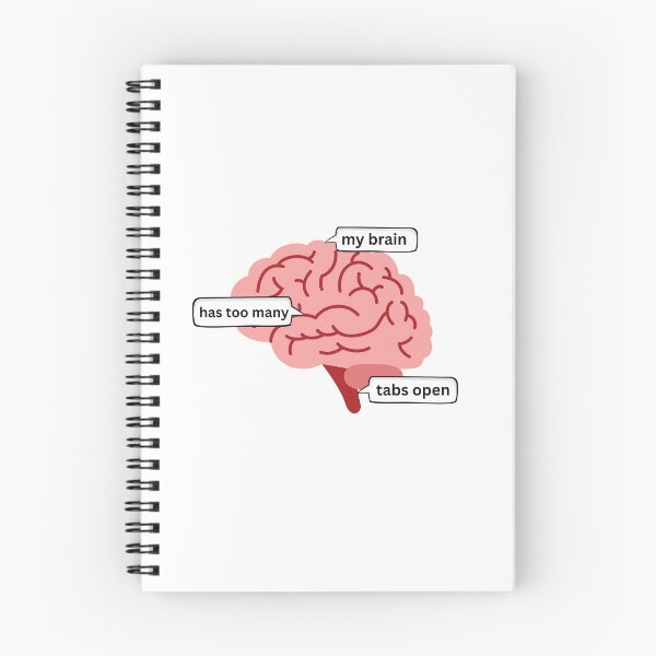 Item preview, My brain has too many bags open brain funny jokes humor witty exhaust designed and sold by Sketchbook Studio by Aqsaa.