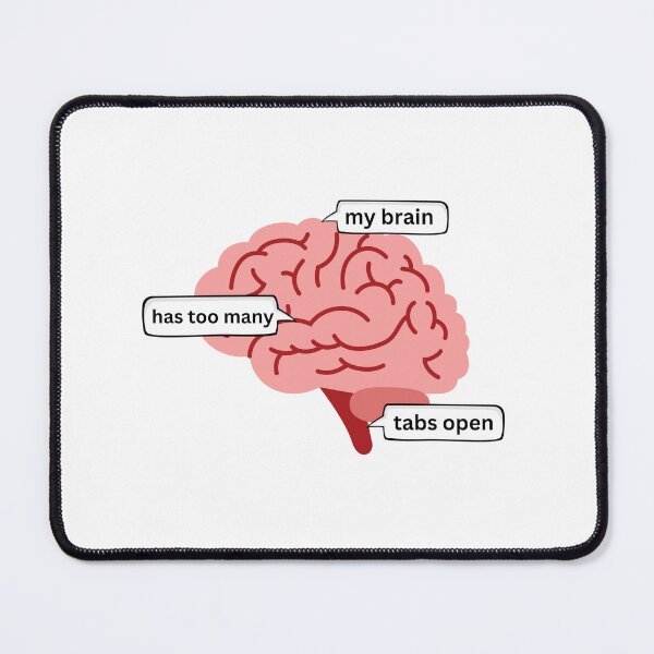 Item preview, My brain has too many bags open brain funny jokes humor witty exhaust designed and sold by Sketchbook Studio by Aqsaa.