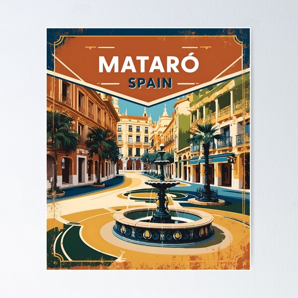 Item preview, Mataro Spain Vintage Travel Tourism designed and sold by TravelersGems.