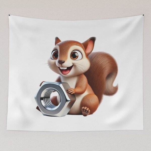 Item preview, Delighted Squirrel with a Hex Nut designed and sold by Sunrise427.