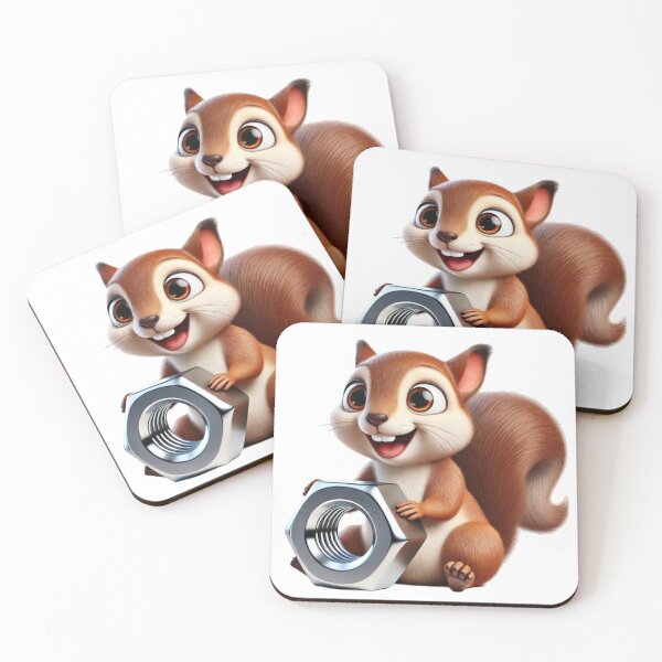 Item preview, Delighted Squirrel with a Hex Nut designed and sold by Sunrise427.
