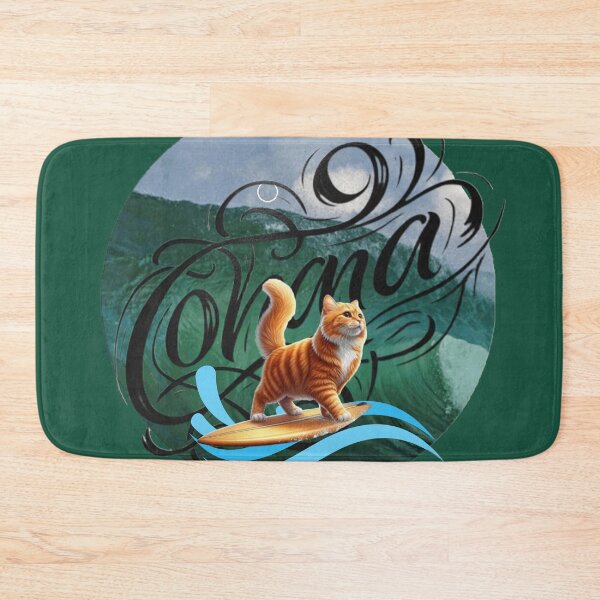 Item preview, Retro Vapor Ginger Cat surfing waves designed and sold by Reubens-Art.