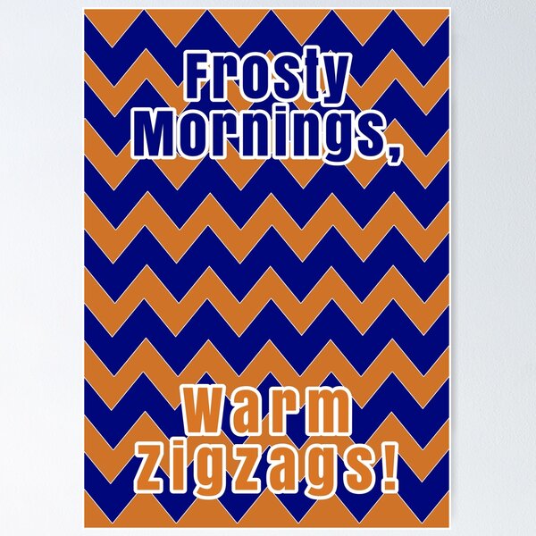 Item preview, Frosty Mornings, Warm Zigzags! Blue and Orange Cozy Winter  Zigzag Pattern designed and sold by IraNiva.