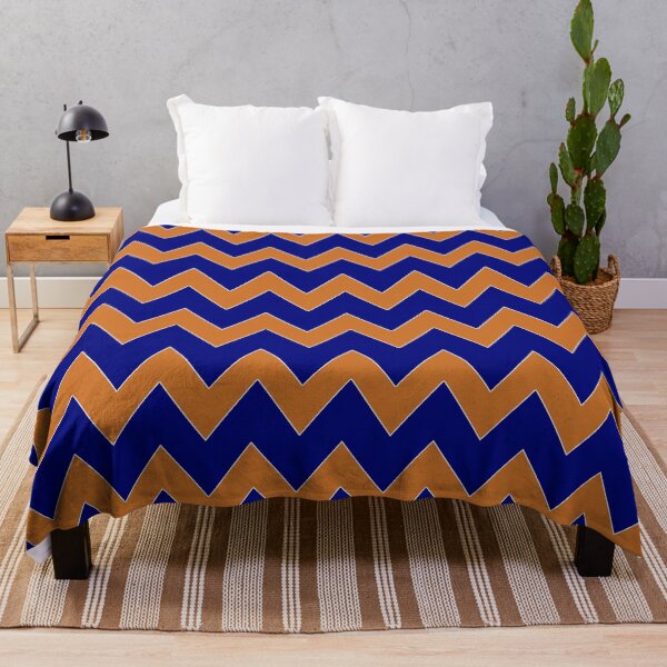 Item preview, Frosty Mornings, Warm Zigzags! Blue and Orange Cozy Winter Zigzag Pattern designed and sold by IraNiva.