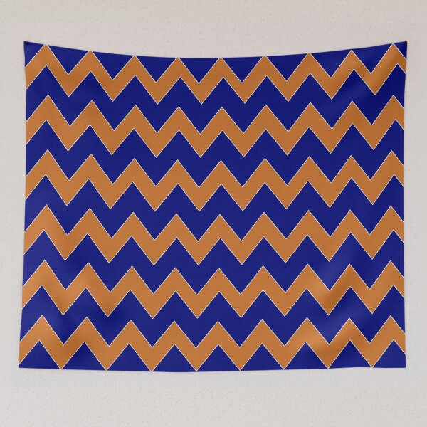 Item preview, Frosty Mornings, Warm Zigzags! Blue and Orange Cozy Winter  Zigzag Pattern designed and sold by IraNiva.