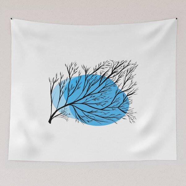 Item preview, Drawing of branches with a blue pond in the background designed and sold by nongsao4.