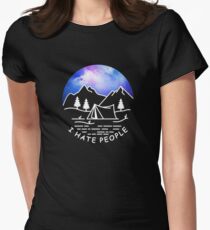 I love Camping Hate People Women's Fitted T-Shirt