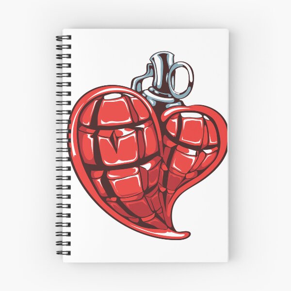 Item preview, red love heart shaped in a form of hand grenade designed and sold by ak7sailor.