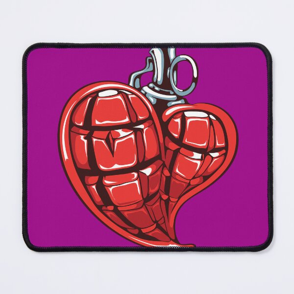 Item preview, red love heart shaped in a form of hand grenade designed and sold by ak7sailor.